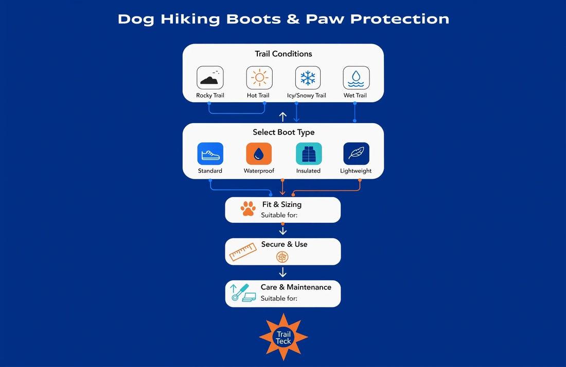 Close-up view of a dog hiking boots showing protective design and sturdy sole for rugged outdoor use