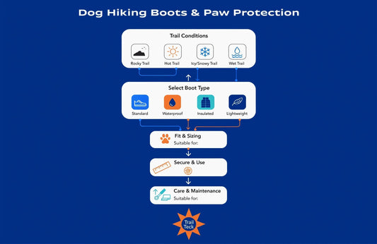 Close-up view of a dog hiking boots showing protective design and sturdy sole for rugged outdoor use