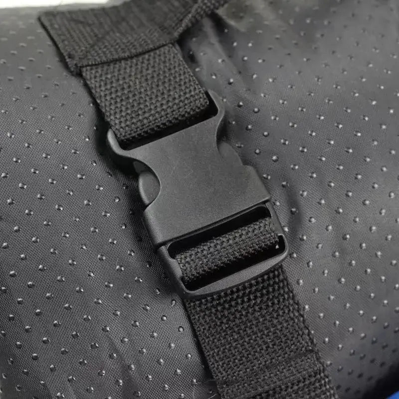 Camping dog bed buckle strap and non slip outdoor dog bed material